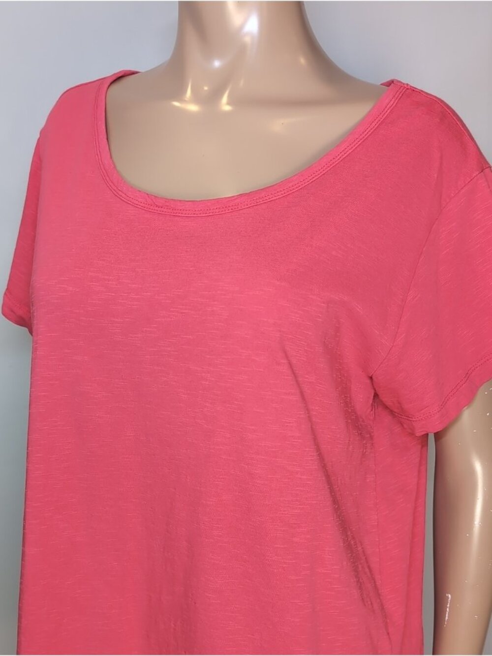 Orientique Naturally Australian Organic Cotton Short Sleeve Tee Coral Pink Large - Picture 2 of 10